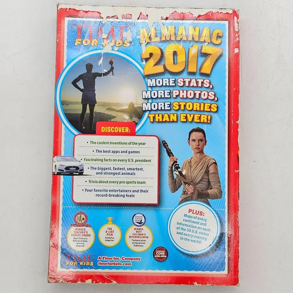 TIME For Kids Almanac 2017 Children's World Facts Illustrated Paperback Book